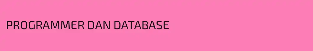 PROGRAMMER DAN DATABASE